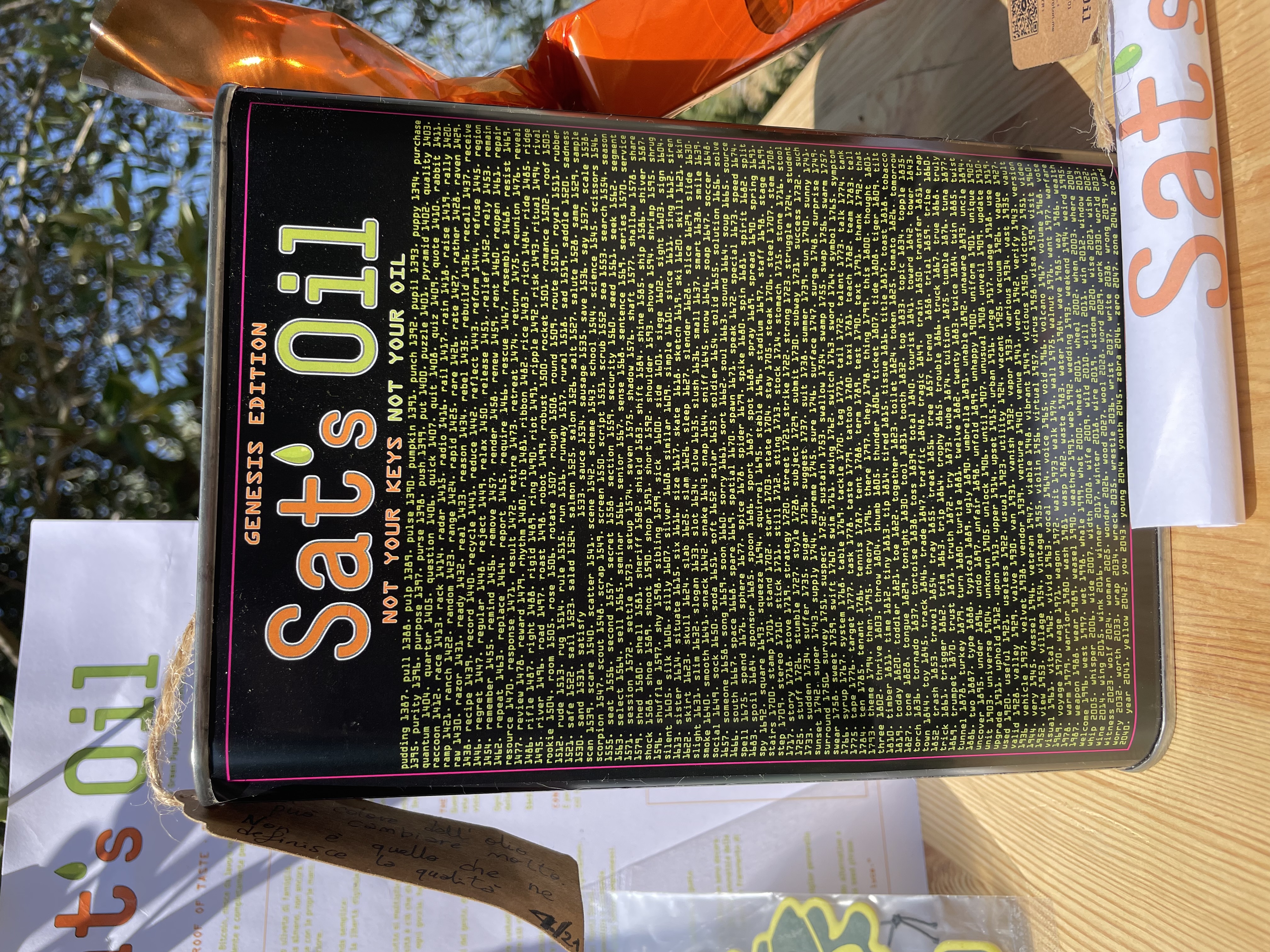 Sat’s Oil 🫒 GENESIS EDITION • 3L Sicilian EVOO — photo 2