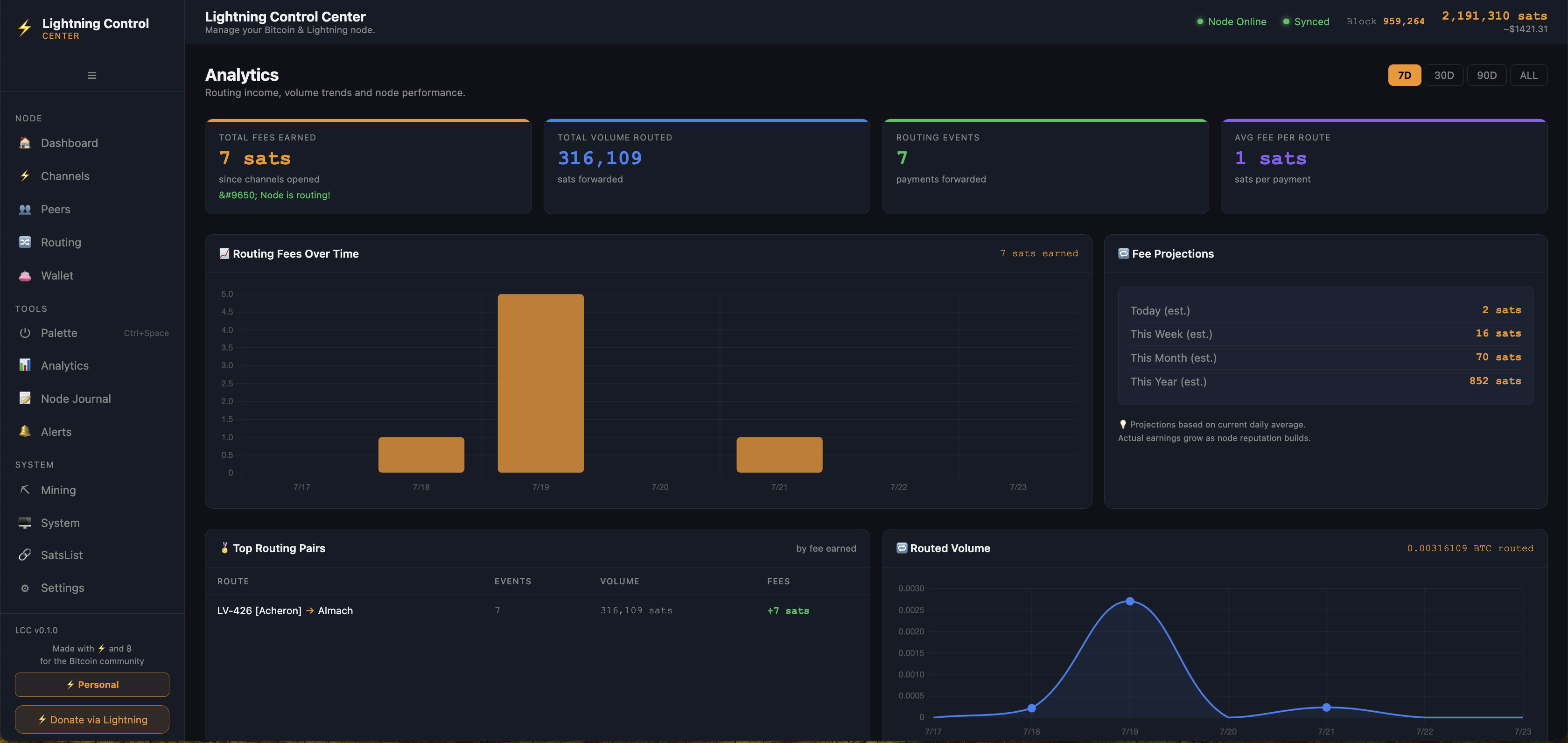 ⚡ Lightning Control Center (LCC) — Bitcoin Node Dashboard — photo 4